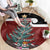 Personalised New Zealand Maori Christmas Round Carpet Xmas Fern Mix Kowhawhai