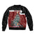 Personalised New Zealand Maori Christmas Sleeve Zip Bomber Jacket Xmas Fern Mix Kowhawhai