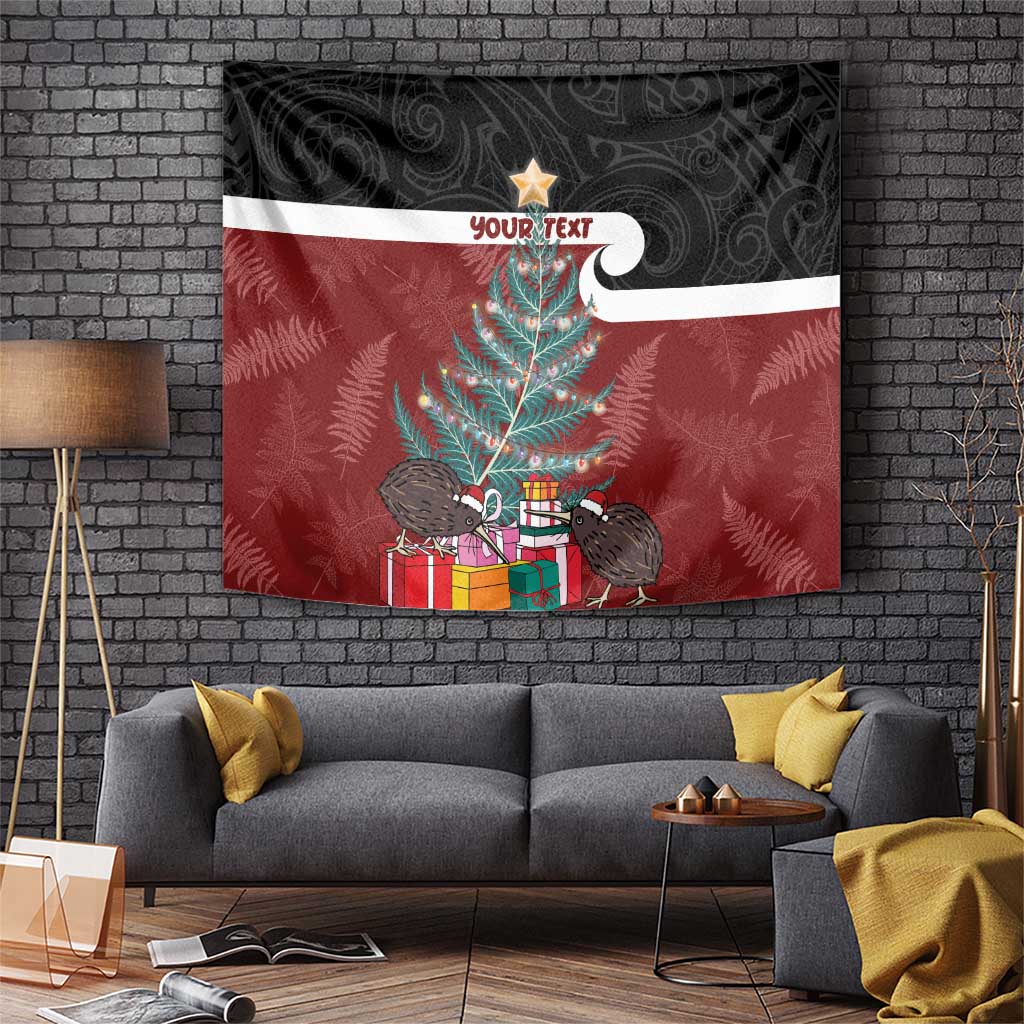 Personalised New Zealand Maori Christmas Tapestry Xmas Fern Mix Kowhawhai