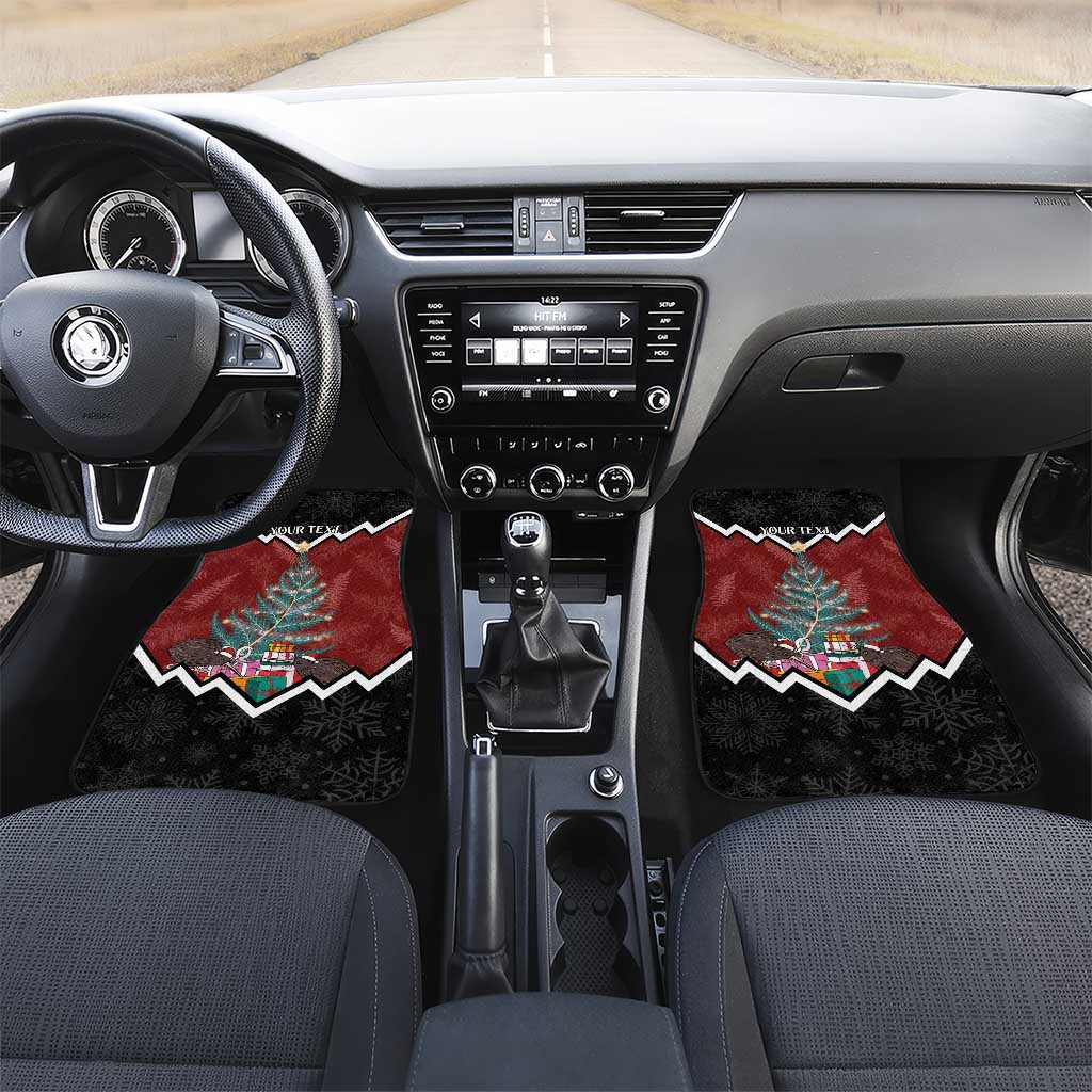 Personalised New Zealand Christmas Car Mats Xmas Fern and Kiwi Birds