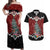 Personalised New Zealand Christmas Couples Matching Off Shoulder Maxi Dress and Hawaiian Shirt Xmas Fern and Kiwi Birds