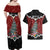 Personalised New Zealand Christmas Couples Matching Off Shoulder Maxi Dress and Hawaiian Shirt Xmas Fern and Kiwi Birds