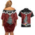 Personalised New Zealand Christmas Couples Matching Off Shoulder Short Dress and Hawaiian Shirt Xmas Fern and Kiwi Birds