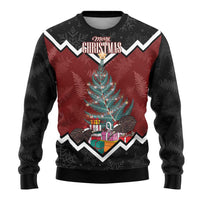 Personalised New Zealand Christmas Ugly Christmas Sweater Xmas Fern and Kiwi Birds