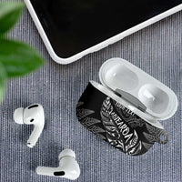 Aotearoa Personalized Lawn Bowls Maori AirPods Case New Zealand Black Tribal Silver Fern - Polynesian Pride