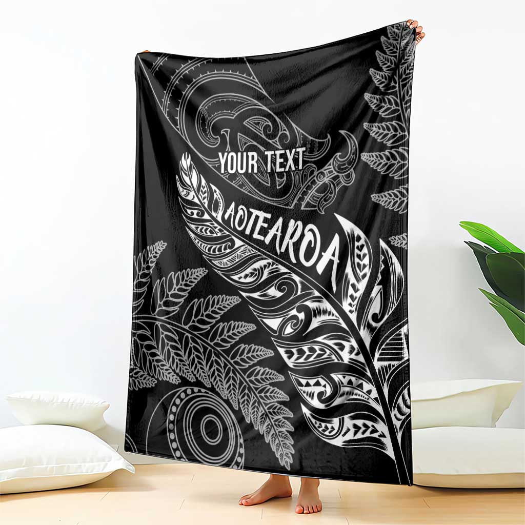 Aotearoa Personalized Lawn Bowls Maori Blanket New Zealand Black Tribal Silver Fern - Polynesian Pride