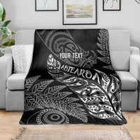 Aotearoa Personalized Lawn Bowls Maori Blanket New Zealand Black Tribal Silver Fern - Polynesian Pride