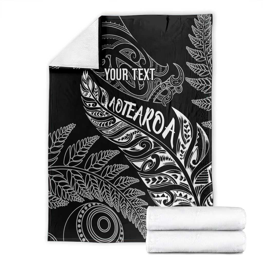 Aotearoa Personalized Lawn Bowls Maori Blanket New Zealand Black Tribal Silver Fern - Polynesian Pride