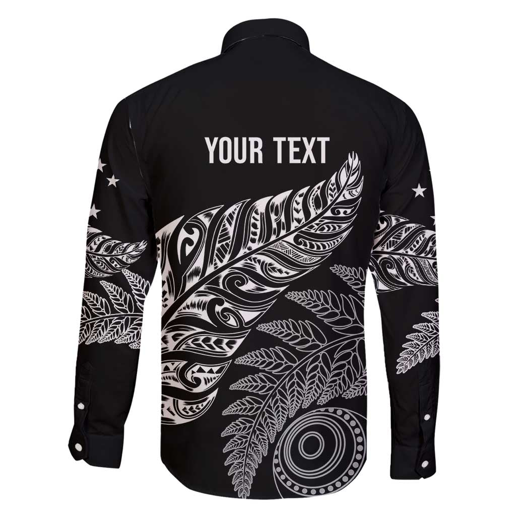 Aotearoa Personalized Lawn Bowls Maori Family Matching Mermaid Dress and Hawaiian Shirt New Zealand Black Tribal Silver Fern - Polynesian Pride