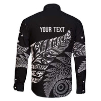 Aotearoa Personalized Lawn Bowls Maori Family Matching Off Shoulder Maxi Dress and Hawaiian Shirt New Zealand Black Tribal Silver Fern - Polynesian Pride