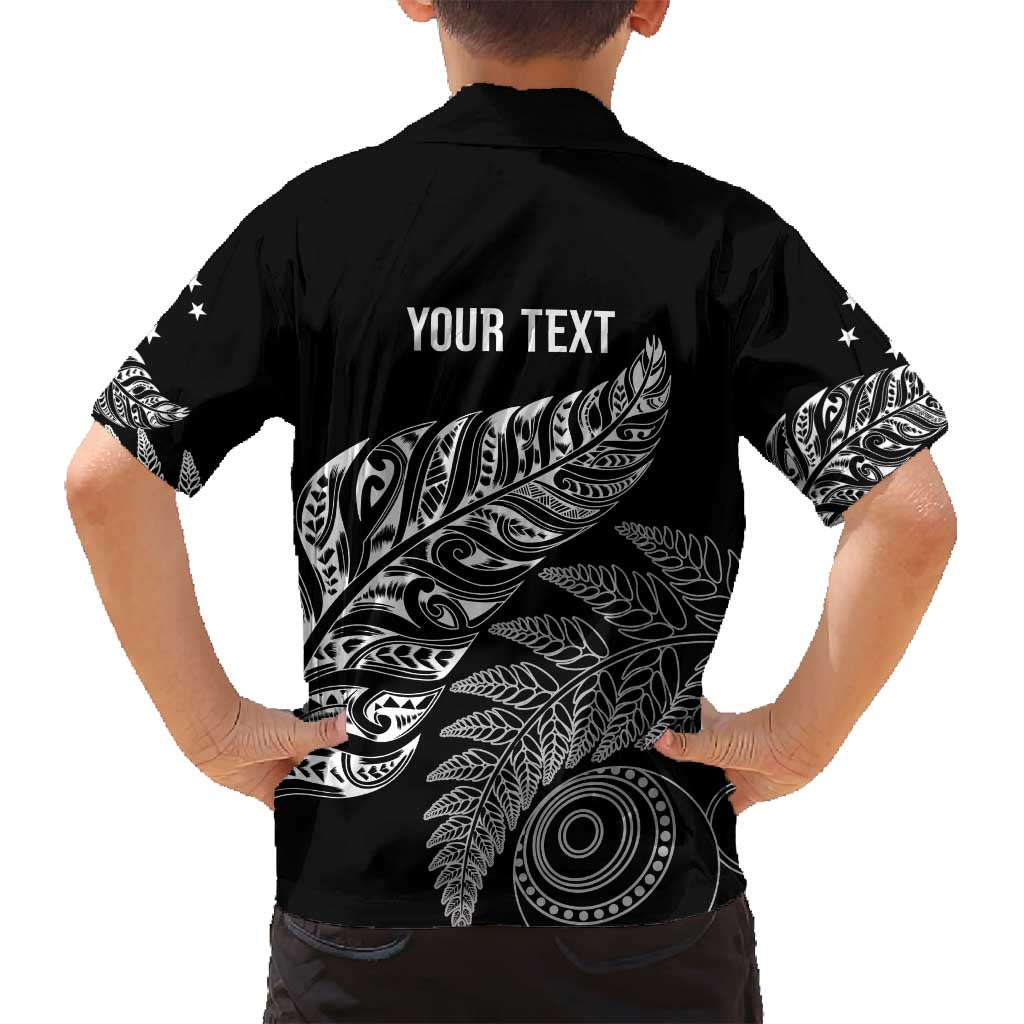 Aotearoa Personalized Lawn Bowls Maori Family Matching Puletasi and Hawaiian Shirt New Zealand Black Tribal Silver Fern - Polynesian Pride
