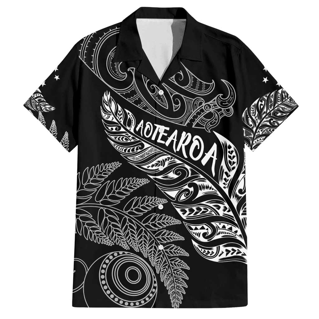 Aotearoa Personalized Lawn Bowls Maori Family Matching Puletasi and Hawaiian Shirt New Zealand Black Tribal Silver Fern - Polynesian Pride