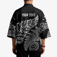 Aotearoa Personalized Lawn Bowls Maori Kimono New Zealand Black Tribal Silver Fern - Polynesian Pride