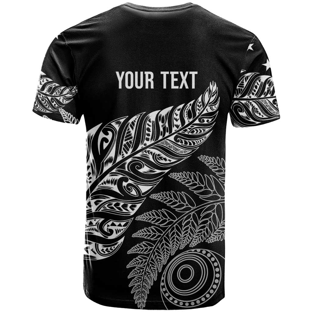 Aotearoa Personalized Lawn Bowls Maori T Shirt New Zealand Black Tribal Silver Fern - Polynesian Pride