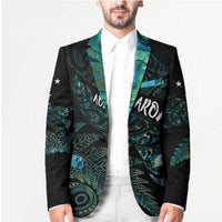 Aotearoa Personalized Lawn Bowls Maori Blazer New Zealand Paua Shell Tribal Silver Fern - Polynesian Pride