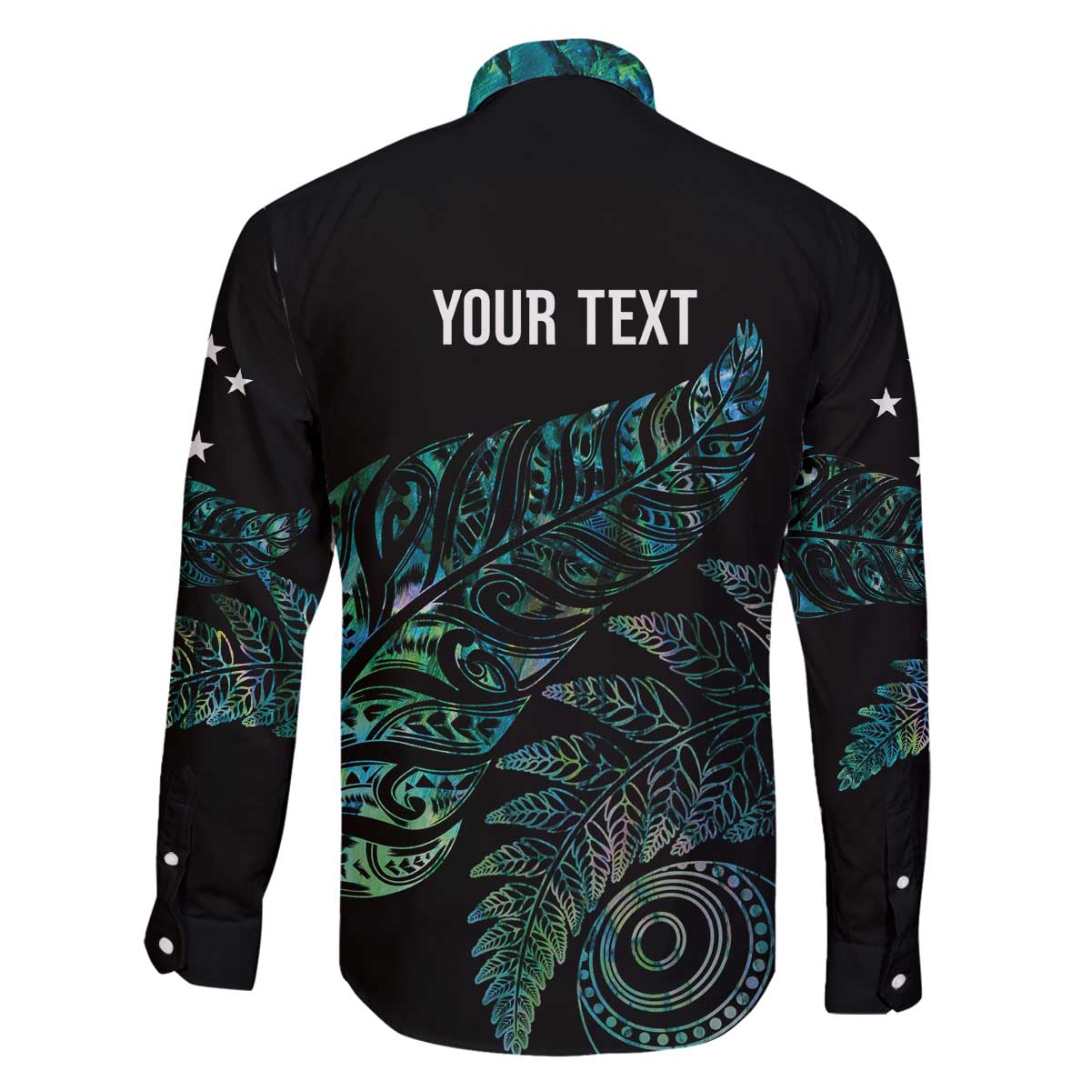 Aotearoa Personalized Lawn Bowls Maori Family Matching Off The Shoulder Long Sleeve Dress and Hawaiian Shirt New Zealand Paua Shell Tribal Silver Fern - Polynesian Pride