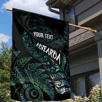 Aotearoa Personalized Lawn Bowls Maori Garden Flag New Zealand Paua Shell Tribal Silver Fern - Polynesian Pride