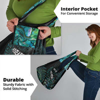 Aotearoa Personalized Lawn Bowls Maori Grocery Bag New Zealand Paua Shell Tribal Silver Fern - Polynesian Pride