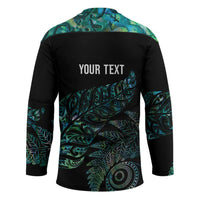 Aotearoa Personalized Lawn Bowls Maori Hockey Jersey New Zealand Paua Shell Tribal Silver Fern - Polynesian Pride
