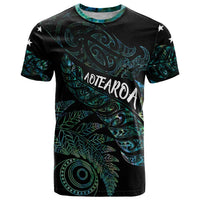 Aotearoa Personalized Lawn Bowls Maori T Shirt New Zealand Paua Shell Tribal Silver Fern - Polynesian Pride