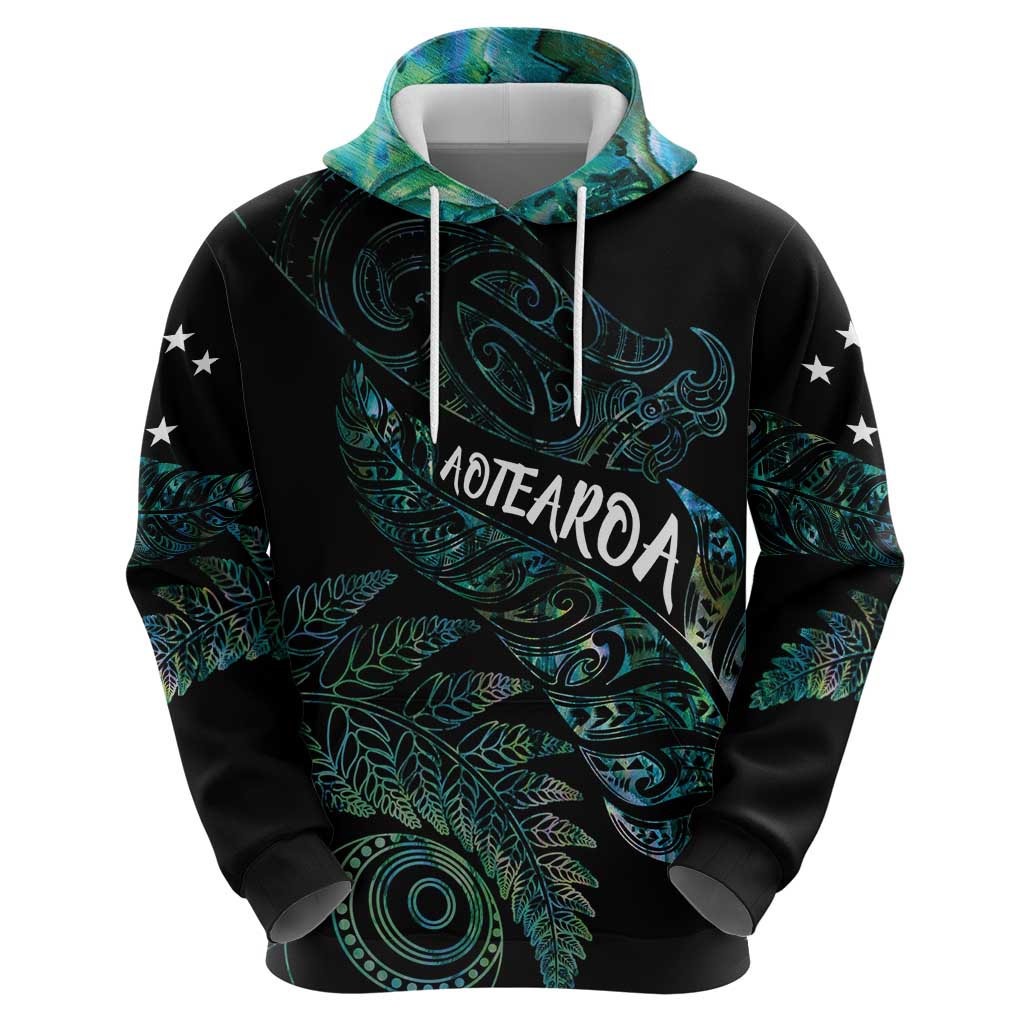 Aotearoa Personalized Lawn Bowls Maori Zip Hoodie New Zealand Paua Shell Tribal Silver Fern - Polynesian Pride