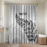 Aotearoa Personalized Lawn Bowls Maori Bathroom Set New Zealand White Tribal Silver Fern - Polynesian Pride