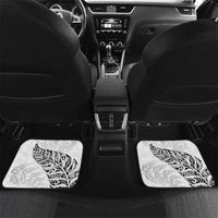 Aotearoa Personalized Lawn Bowls Maori Car Mats New Zealand White Tribal Silver Fern - Polynesian Pride