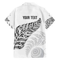 Aotearoa Personalized Lawn Bowls Maori Family Matching Long Sleeve Bodycon Dress and Hawaiian Shirt New Zealand White Tribal Silver Fern - Polynesian Pride