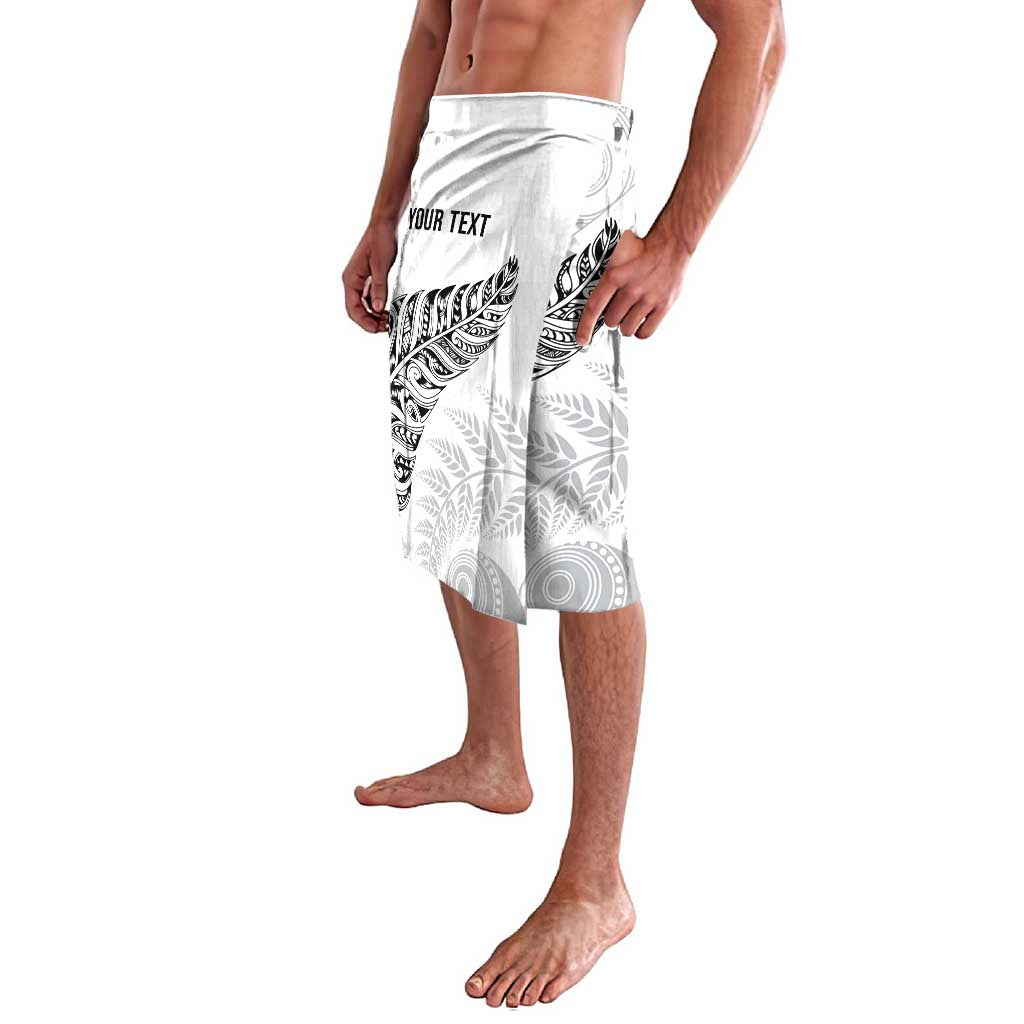 Aotearoa Personalized Lawn Bowls Maori Lavalava New Zealand White Tribal Silver Fern - Polynesian Pride