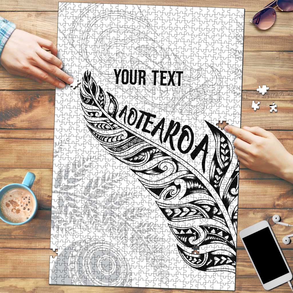 Aotearoa Personalized Lawn Bowls Maori Puzzle New Zealand White Tribal Silver Fern - Polynesian Pride