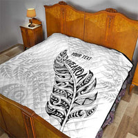 Aotearoa Personalized Lawn Bowls Maori Quilt New Zealand White Tribal Silver Fern - Polynesian Pride