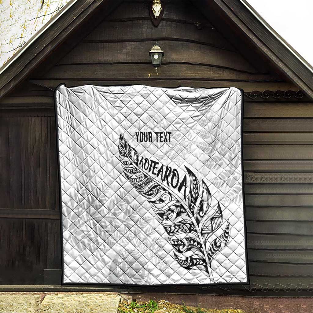Aotearoa Personalized Lawn Bowls Maori Quilt New Zealand White Tribal Silver Fern - Polynesian Pride