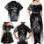 Personalised Maori Waitangi Family Matching Off Shoulder Maxi Dress and Hawaiian Shirt New Zealand Silver Fern Mix Kowhai Flowers LT7 - Polynesian Pride