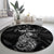 Personalised Maori Waitangi Round Carpet New Zealand Silver Fern Mix Kowhai Flowers LT7 - Polynesian Pride