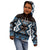 Personalised Taniko Motifs Aotearoa Kid Hoodie Waitangi Kowhaiwhai Kiwi - Blue