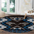 Personalised Taniko Motifs Aotearoa Round Carpet Waitangi Kowhaiwhai Kiwi - Blue