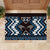 Personalised Taniko Motifs Aotearoa Rubber Doormat Waitangi Kowhaiwhai Kiwi - Blue