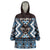 Personalised Taniko Motifs Aotearoa Wearable Blanket Hoodie Waitangi Kowhaiwhai Kiwi - Blue