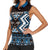 Personalised Taniko Motifs Aotearoa Women Sleeveless Polo Shirt Waitangi Kowhaiwhai Kiwi - Blue