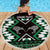 Personalised Taniko Motifs Aotearoa Beach Blanket Waitangi Kowhaiwhai Kiwi - Green