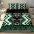 Personalised Taniko Motifs Aotearoa Bedding Set Waitangi Kowhaiwhai Kiwi - Green