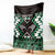 Personalised Taniko Motifs Aotearoa Blanket Waitangi Kowhaiwhai Kiwi - Green