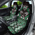 Personalised Taniko Motifs Aotearoa Car Seat Cover Waitangi Kowhaiwhai Kiwi - Green