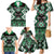 Personalised Taniko Motifs Aotearoa Family Matching Mermaid Dress and Hawaiian Shirt Waitangi Kowhaiwhai Kiwi - Green