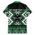 Personalised Taniko Motifs Aotearoa Family Matching Puletasi and Hawaiian Shirt Waitangi Kowhaiwhai Kiwi - Green