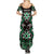 Personalised Taniko Motifs Aotearoa Family Matching Summer Maxi Dress and Hawaiian Shirt Waitangi Kowhaiwhai Kiwi - Green