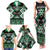 Personalised Taniko Motifs Aotearoa Family Matching Tank Maxi Dress and Hawaiian Shirt Waitangi Kowhaiwhai Kiwi - Green