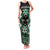 Personalised Taniko Motifs Aotearoa Family Matching Tank Maxi Dress and Hawaiian Shirt Waitangi Kowhaiwhai Kiwi - Green