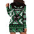 Personalised Taniko Motifs Aotearoa Hoodie Dress Waitangi Kowhaiwhai Kiwi - Green