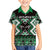 Personalised Taniko Motifs Aotearoa Kid Hawaiian Shirt Waitangi Kowhaiwhai Kiwi - Green